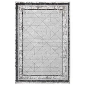 Enti Halı Lavin 4805 Gri Modern Desenli Makine Halısı
