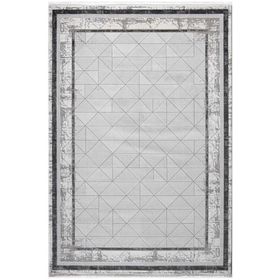 Enti Halı Lavin 4805 Gri Modern Desenli Makine Halısı