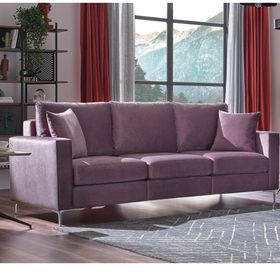 Enza Home 10306 Linea Kadife Dokulu Kahve Antrasit 3'lü Koltuk