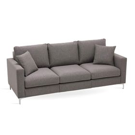 Enza Home 10906 Linea Keten Dokulu Gri 3'lü Koltuk