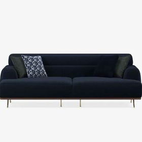 Enza Home 12401 Valdera Keten Dokulu Siyah 2.5'lu Koltuk