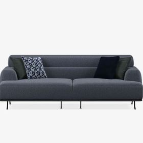 Enza Home 12402 Valdera Keten Dokulu Gri 2.5'lu Koltuk