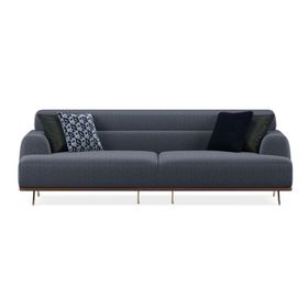 Enza Home 12402 Valdera Keten Dokulu Gri 3'lü Koltuk