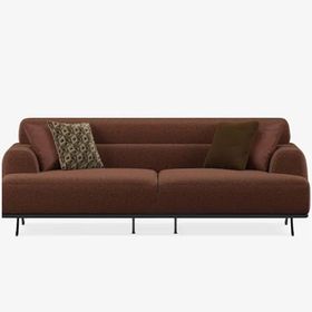 Enza Home 12405 Valdera Keten Dokulu Kahve 2.5'lu Koltuk