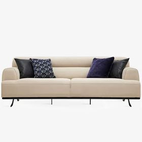 Enza Home 12503 Valdera Süet Dokulu Krem 2.5'lu Koltuk