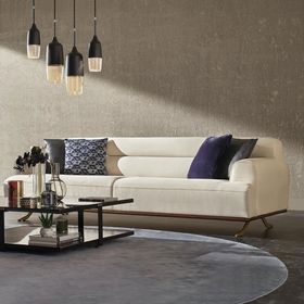Enza Home 12505 Valdera Süet Dokulu Sütlü Kahve 3'lü Koltuk