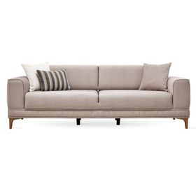Enza Home 14001 Pavia Kadife Dokulu Kemik 3'lü Yataklı Koltuk