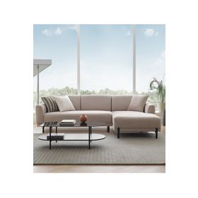 Enza Home 14001 Terra Yataklı Sağ Kadife Dokulu Kemik Köşe Takımı