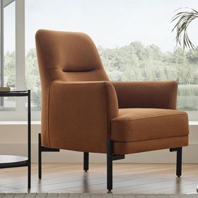 Enza Home 14004 Terra Kadife Dokulu Açık Kiremit Berjer