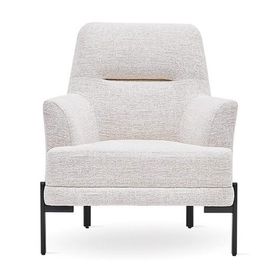 Enza Home 16007 Terra Keten Dokulu Beyaz Berjer