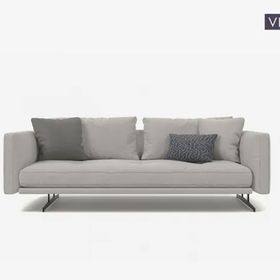 Enza Home 16405 Dakar Kadife Dokulu Açık Gri İkili Koltuk