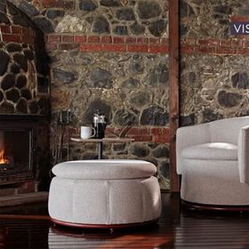 Enza Home 17801 Bloomset Keten Bej Kum Puf