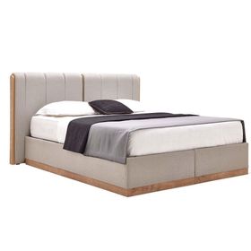 Enza Home 21102 Açık Yeşil Keten Dokulu Kumaş 150x200 cm Polka Başlıklı Baza