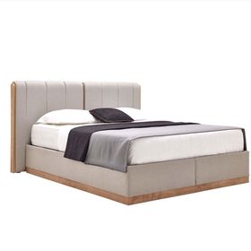 Enza Home 21102 Açık Yeşil Keten Dokulu Kumaş 200x200 cm Polka Başlıklı Baza