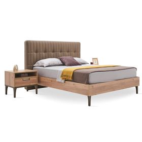 Enza Home 217 Vizon Suni Deri Kumaş 150x200 cm Sona Başlıklı Karyola