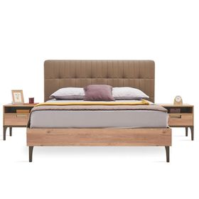 Enza Home 217 Vizon Suni Deri Kumaş 150x200 cm Sona Başlıklı Karyola