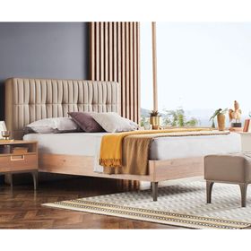Enza Home 217 Vizon Suni Deri Kumaş 150x200 cm Sona Başlıklı Karyola