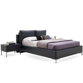 Enza Home 22802 Gri Suni Deri Kumaş 200x200 cm Legato Başlıklı Baza