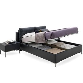 Enza Home 22802 Gri Suni Deri Kumaş 200x200 cm Legato Başlıklı Baza