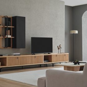 Enza Home Austin 350x45 cm Açık Meşe Maxi TV Ünitesi