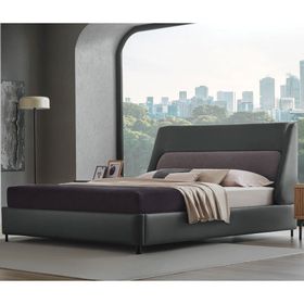 Enza Home Austin 40110 Gri-15202 Koyu Gri 160x200 cm Başlıklı Baza