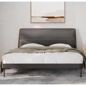 Enza Home Austin 40110 Gri-15202 Koyu Gri 200x200 cm Başlıklı Karyola