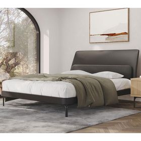 Enza Home Austin 40110 Gri-15202 Koyu Gri 200x200 cm Başlıklı Karyola