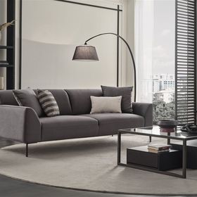 Enza Home Berta 14002 Gri Kadife Dokulu 3'lü Yataklı Koltuk