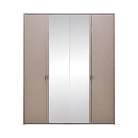 Enza Home Berta 4 Kapaklı Kahverengi Gardrop