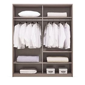 Enza Home Berta 4 Kapaklı Kahverengi Gardrop