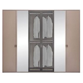 Enza Home Berta 6 Kapaklı Kahverengi Gardrop