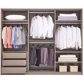 Enza Home Berta 6 Kapaklı Kahverengi Gardrop