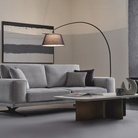Enza Home Bold 50201 Gri Dokuma Kumaş 3'lü Koltuk