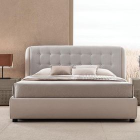 Enza Home Boston 15205 Krem 160x200 cm Başlıklı Karyola