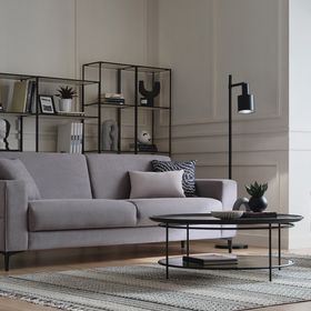 Enza Home Briza 56205 Gri Dokuma Kumaş 2'li Koltuk