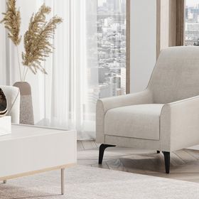 Enza Home Cante 14207 Krem Keten Dokulu Berjer