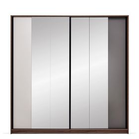 Enza Home Cordell Sürgü Kapaklı Gri Gardrop