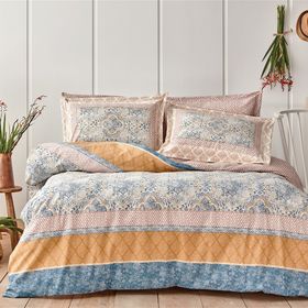 Enza Home Delissa Mavi Çift Kişilik Nevresim Seti