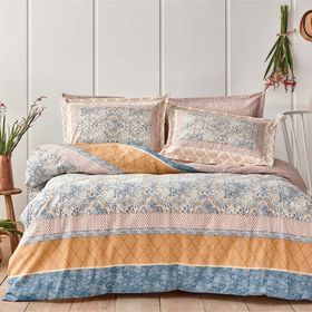 Enza Home Delissa Mavi Çift Kişilik Nevresim Takımı