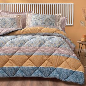 Enza Home Delissa Mavi Çift Kişilik Uyku Seti