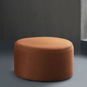 Enza Home Dorian 189 Kahverengi Nubuk Kumaşlı Salon Pufu