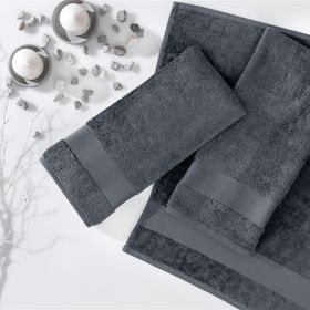Enza Home Essentials 50x90 CM Antrasit 3'lü El Havlusu Seti
