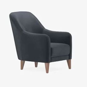 Enza Home Fiore 10405 Koyu Gri Kadife Dokulu Berjer
