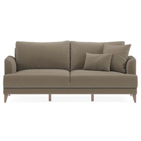 Enza Home Fiore 11702 Sütlü Kahve Tay Tüyü Yataklı Üçlü Koltuk