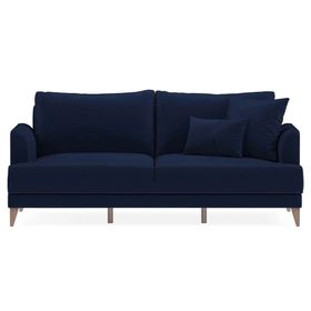 Enza Home Fiore 11710 Lacivert Tay Tüyü Yataklı Üçlü Koltuk