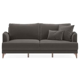 Enza Home Fiore 11711 Koyu Gri Tay Tüyü Yataklı Üçlü Koltuk
