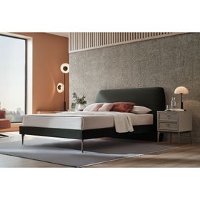 Enza Home Hera 15009 Yeşil 160x200 cm Kadife Dokulu Başlıklı Karyola