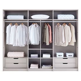 Enza Home Hera 6 Kapaklı Bej Gardrop