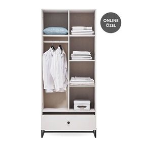 Enza Home Kalinsta 2 Kapaklı Beyaz Gardırop