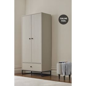 Enza Home Kalinsta 2 Kapaklı Beyaz Gardırop